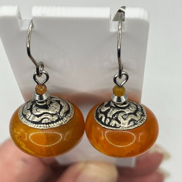 Honey Bee Inspired Earrings Dangle Earrings Hypoallergenic Earring Hooks NEW - Picture 1 of 14